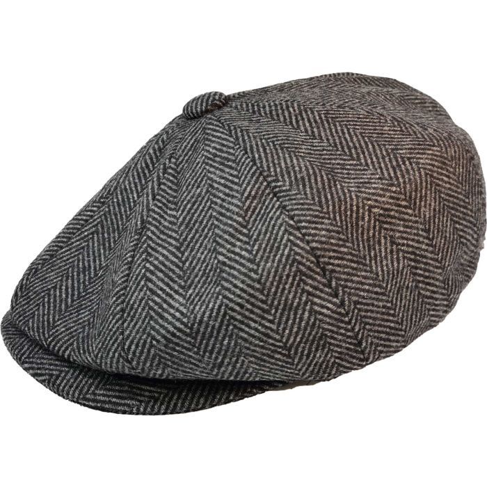 Classic Herringbone Newsboy Cap