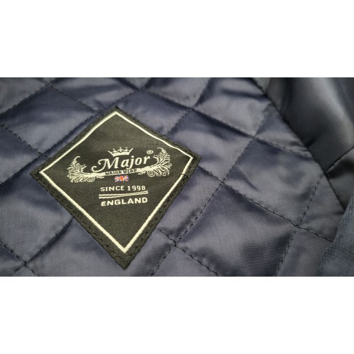 Classic Checked Navy Blue Flat Cap