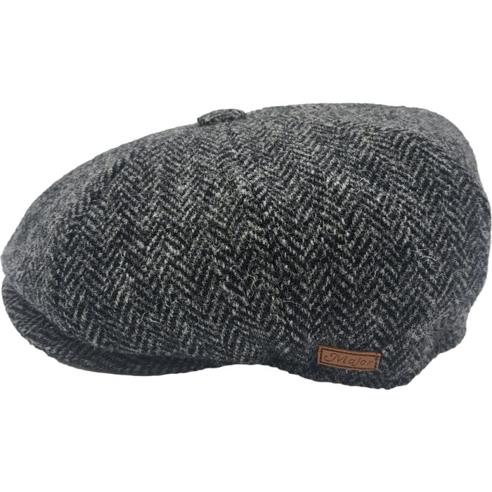 Classic Wool Herringbone Newsboy Cap