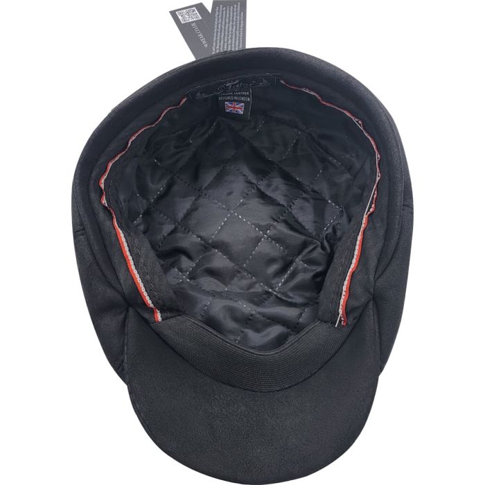 Plain Leather Newsboy Cap