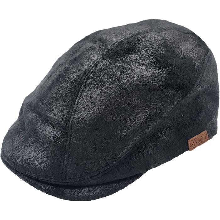 Faux Suede Leather Flat Cap