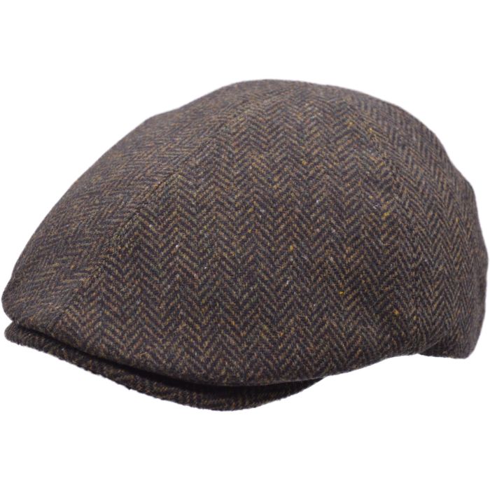 Herringbone Tweed Flat Cap
