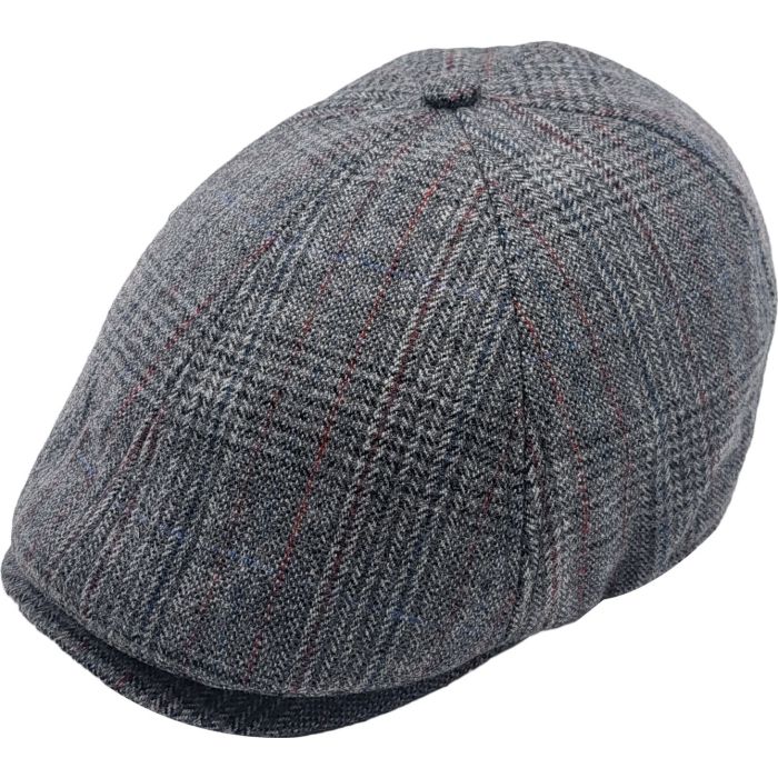 Stylish Checked 6-Panel Flat Cap