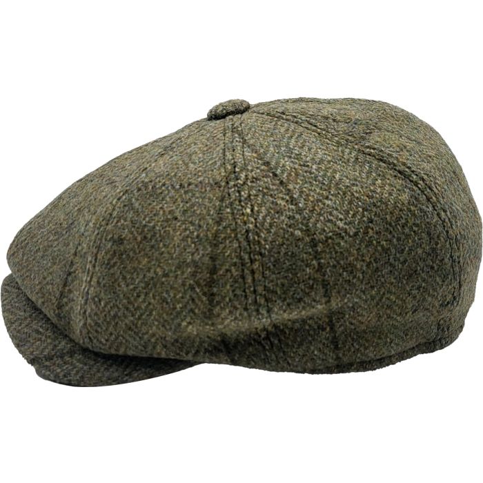 Classic Wool Olive Green Newsboy Cap