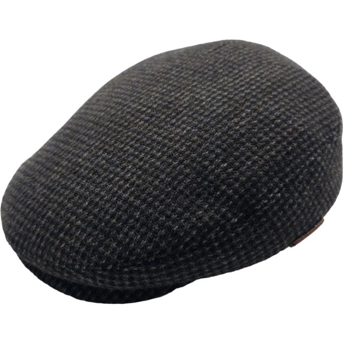 Check Pattern Flat Cap with Ear Flaps