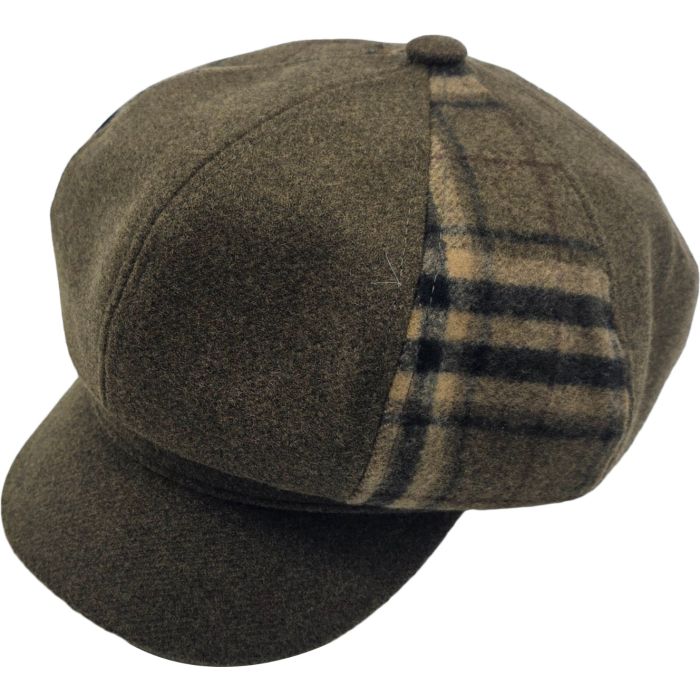 Womens Patchwork Newsboy Cap
