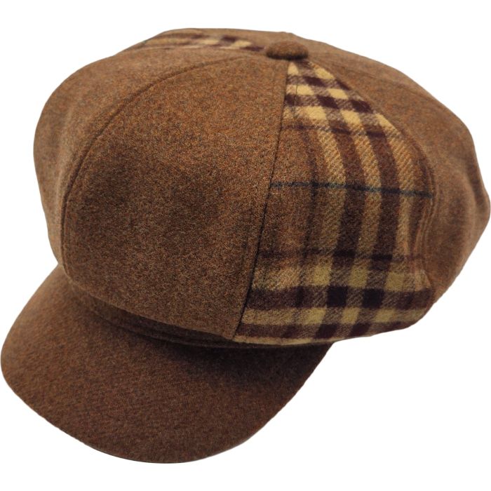 Womens Patchwork Newsboy Cap