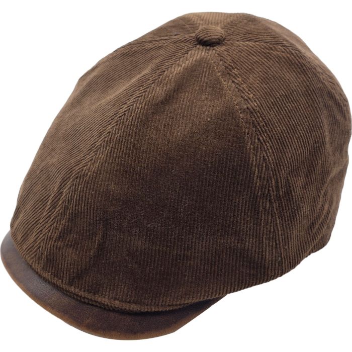 Adjustable 6-Pence Corduroy Newsboy Cap