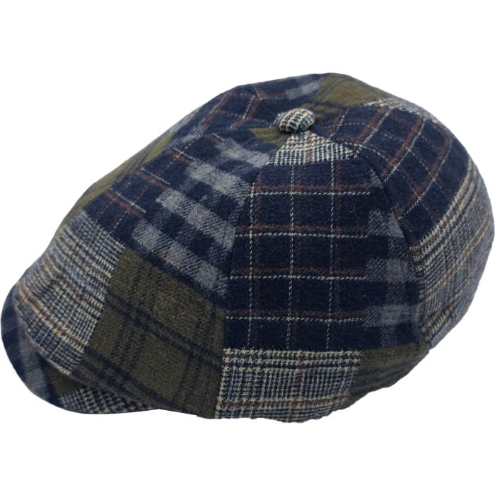 Adjustable Patchwork Newsboy Cap