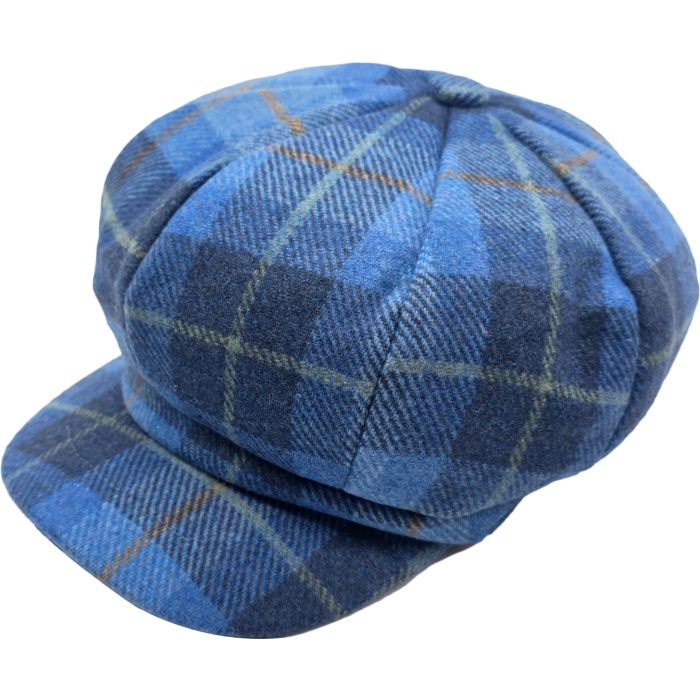 Women’s Checked Tweed Newsboy Cap