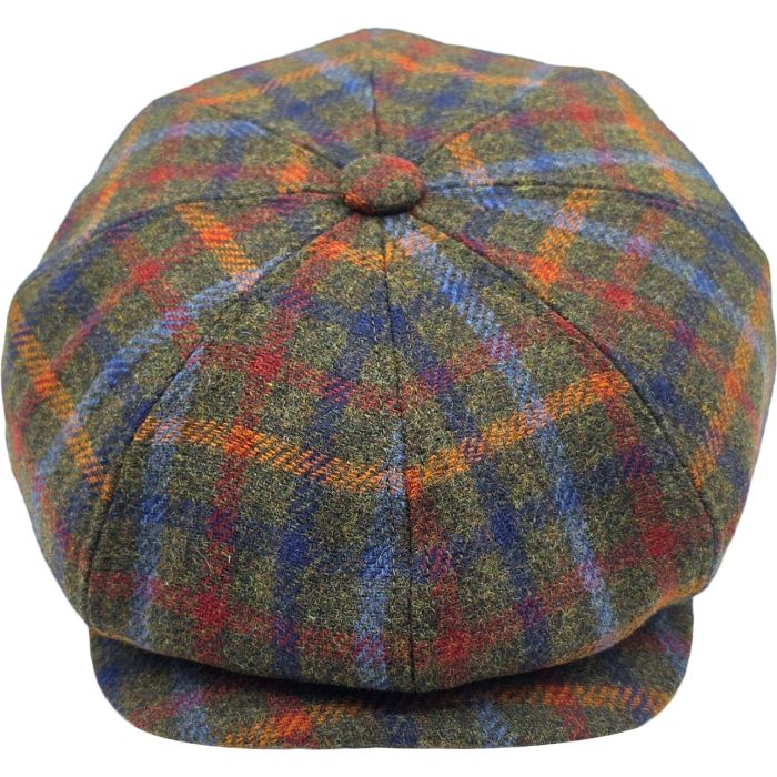 Multi-Coloured Wool Tweed Newsboy Cap