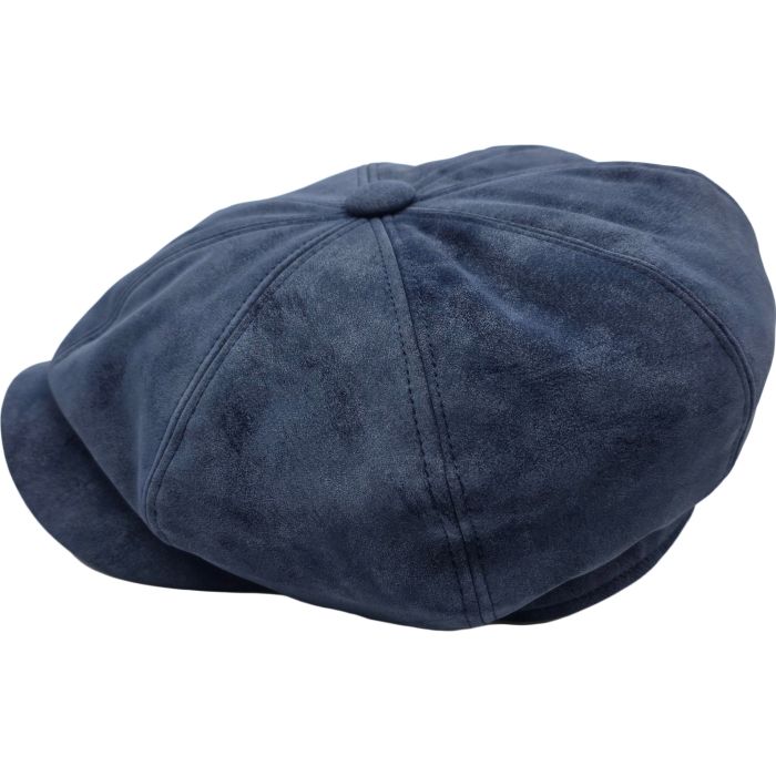 Faux Leather Newsboy Cap