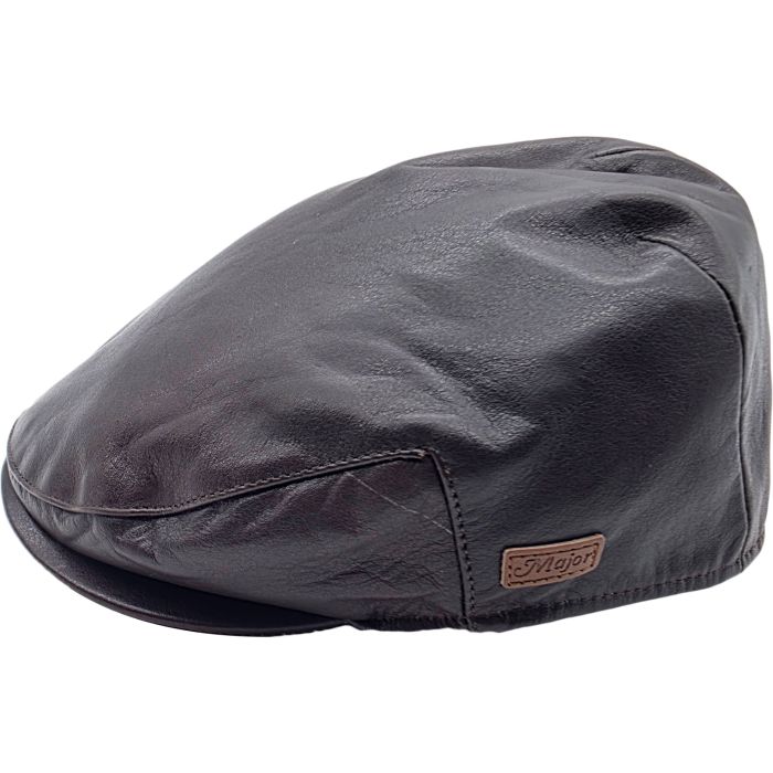 Genuine Leather Flat Cap