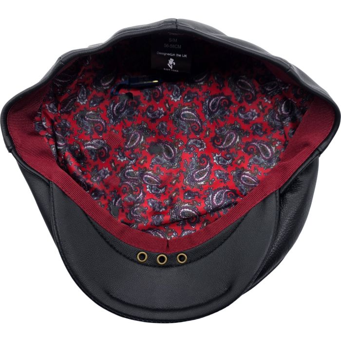 Genuine Leather Flat Cap