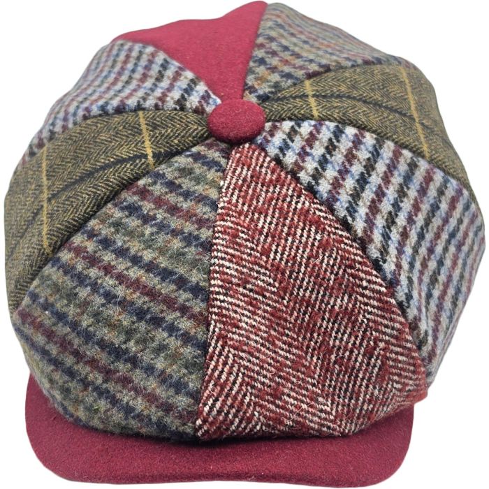 Patchwork Multi-Colour Eight Panel Newsboy Cap
