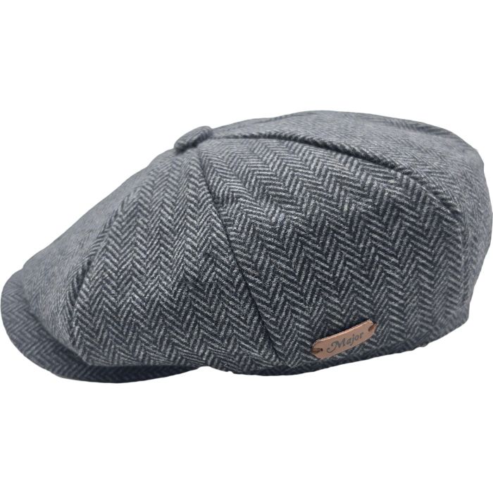 Classic Herringbone Newsboy Cap
