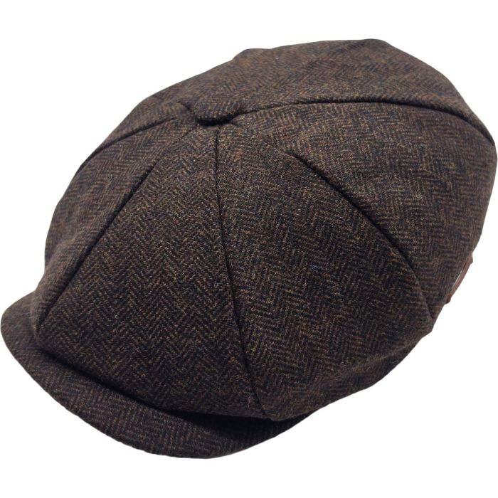Classic Herringbone Newsboy Cap