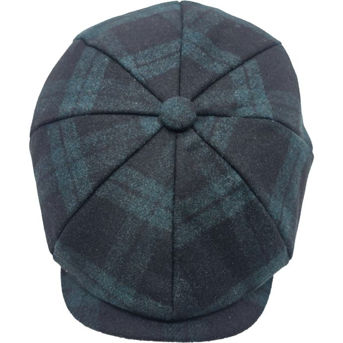 Plaid Wool Blend Newsboy Cap