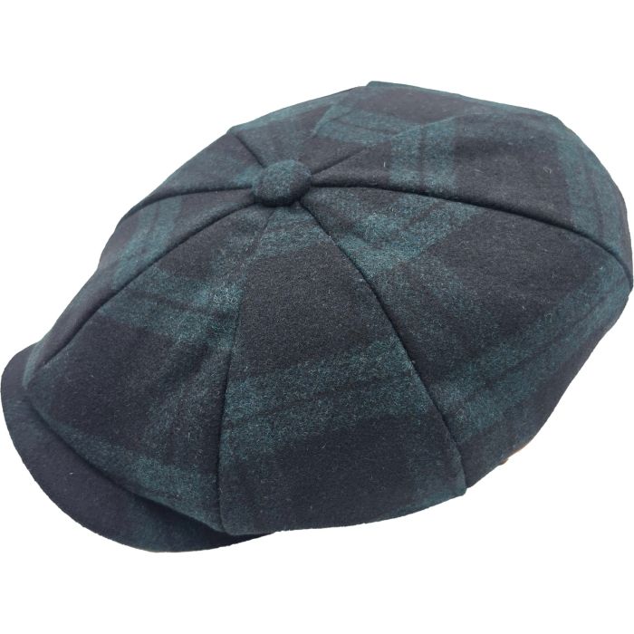 Plaid Wool Blend Newsboy Cap