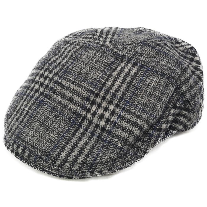 Kids / Childrens Elastic Checked Flat Cap