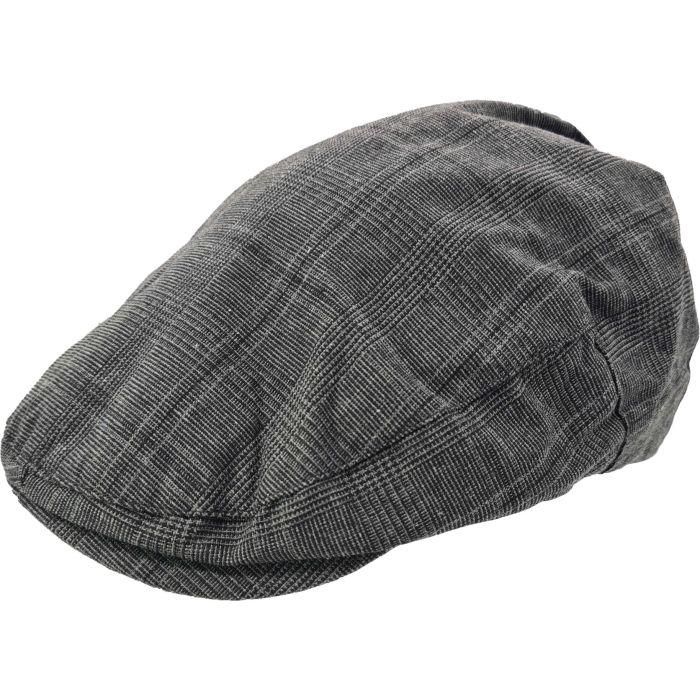 Mens Casual Outdoor Checked Flat Cap