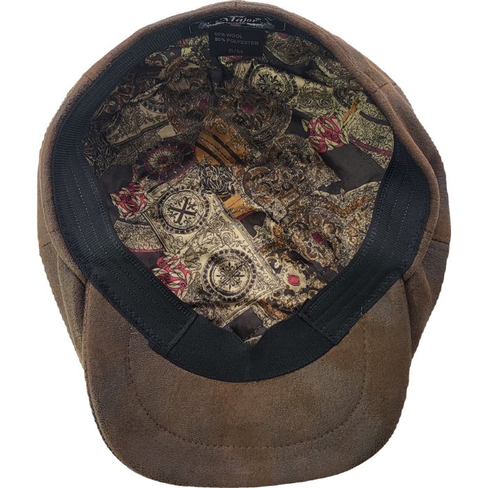 Classic Faux Leather Newsboy Cap