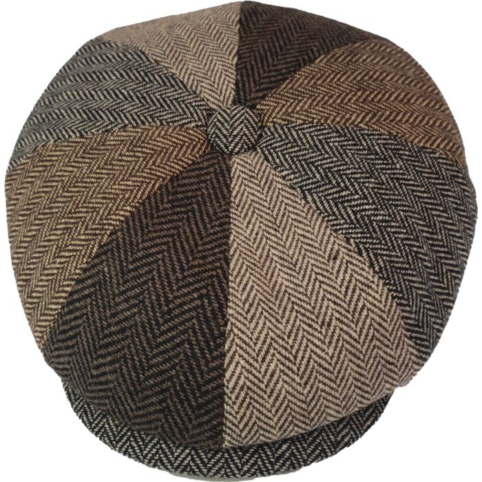 Patchwork Eight Panel Newsboy Cap