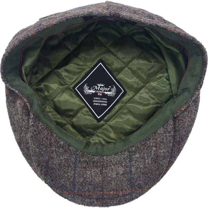 Classic Checked Wool Flat Cap