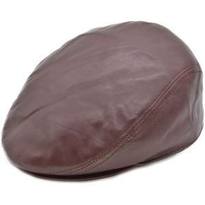 Genuine Leather Flat Cap