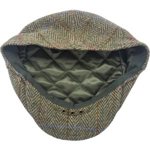 Herringbone Checked Flat Cap