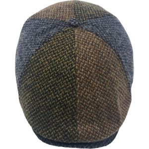 Barleycorn Pattern Patchwork 6-Panel Flat Cap