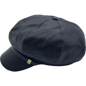 Women’s Faux Leather Newsboy Cap