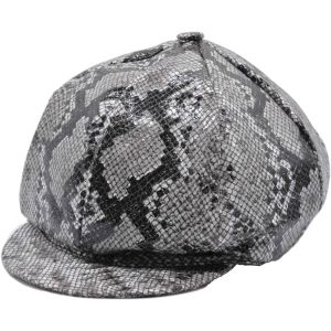 Snake Leather Newsboy Cap