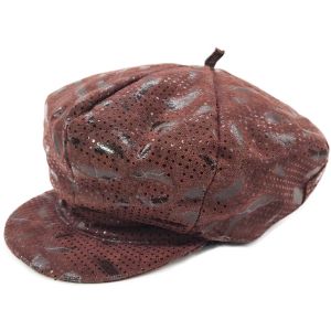 Unisex Genuine Leather Newsboy Cap