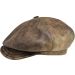 Classic Leather Newsboy Cap
