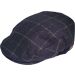 Classic Checked Navy Blue Flat Cap