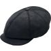 Plain Leather Newsboy Cap