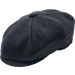 Black Cashmere-Blend Wool Newsboy Cap