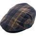Checked Wax Flat Cap