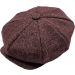 Herringbone Newsboy Cap with Fleece Lining