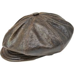 Classic Leather Newsboy Cap