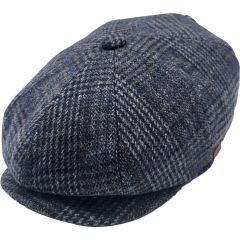 Checked Wool Newsboy Cap