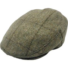 Classic Wool Olive Green Flat Cap
