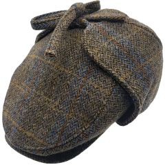 Tweed Flat Cap with Ear Flapped