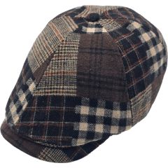 Adjustable Patchwork Newsboy Cap