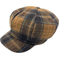Check Tweed Women’s Newsboy Cap