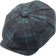 Checkered Pattern Newsboy Cap