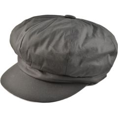 Classic Wax Newsboy Cap - Black