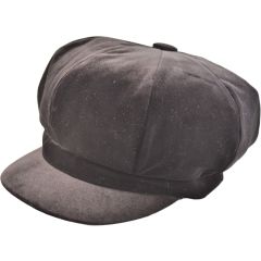 Classic Velvet Newsboy Cap - Black