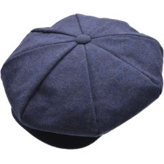 Large Navy Big Apple Newsboy Cap